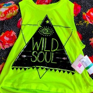 Neon NWT “Wild Soul” Crop Top